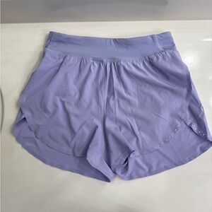 lululemon lavender Fast and Free High-rise split short 3”